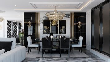 Online design Traditional Combined Living/Dining by Yehia A. thumbnail