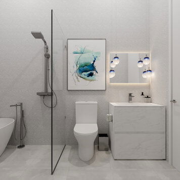 Online design Contemporary Bathroom by Wanda P. thumbnail