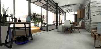 Online design Eclectic Combined Living/Dining by Allison E. thumbnail