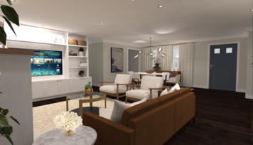 Online design Modern Combined Living/Dining by Jatnna M. thumbnail