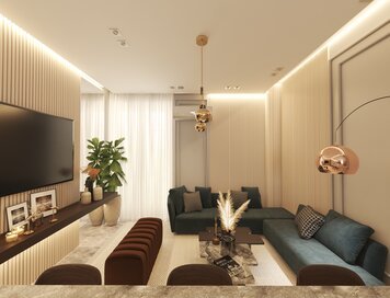 Online design Modern Living Room by Sahar M. thumbnail