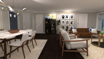 Online design Modern Combined Living/Dining by Jatnna M. thumbnail