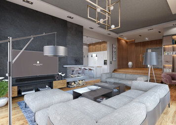 Online design Modern Combined Living/Dining by Rajna S. thumbnail