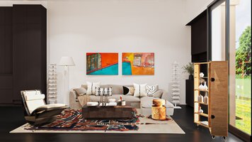 Online design Modern Living Room by Sahar M. thumbnail
