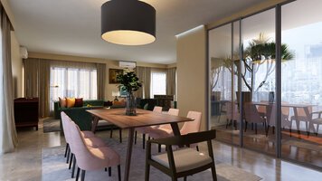Online design Contemporary Combined Living/Dining by Ibrahim H. thumbnail