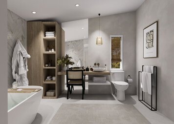 Online design Contemporary Bathroom by Lauren O. thumbnail