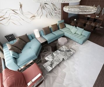 Online design Contemporary Combined Living/Dining by Saida G. thumbnail