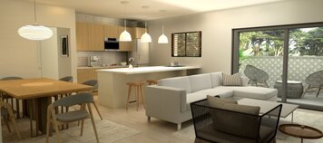 Online design Contemporary Combined Living/Dining by Theresa W. thumbnail