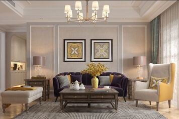 Online design Transitional Living Room by Nourhan M. thumbnail