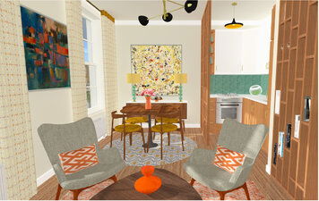 Online design Contemporary Combined Living/Dining by lila n. thumbnail