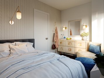 Online design Modern Bedroom by Tiara M. thumbnail