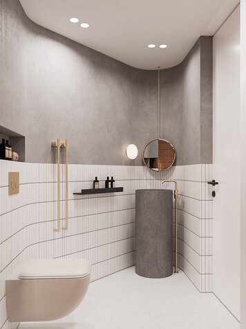 Online design Modern Bathroom by Arpine A. thumbnail