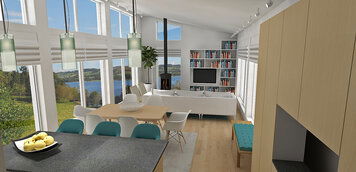 Online design Modern Combined Living/Dining by Laura A. thumbnail