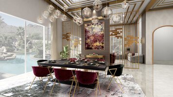 Online design Contemporary Combined Living/Dining by Jasmine S. thumbnail