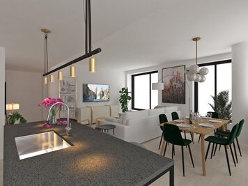 Online design Modern Combined Living/Dining by Dragana V. thumbnail