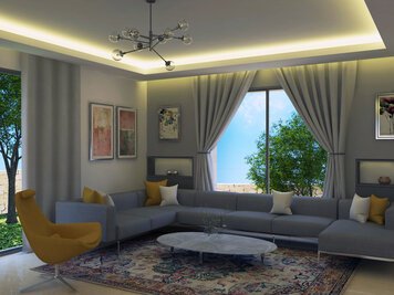 Online design Modern Living Room by Farah H. thumbnail