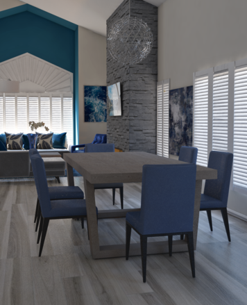Online design Transitional Combined Living/Dining by Tijana Z. thumbnail