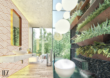 Online design Contemporary Bathroom by Priscila B. thumbnail