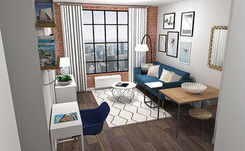Online design Eclectic Combined Living/Dining by Laura A. thumbnail