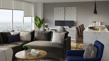 Online design Contemporary Living Room by Rachel H. thumbnail