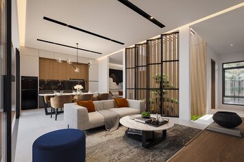 Online design Contemporary Combined Living/Dining by Fajar S. thumbnail