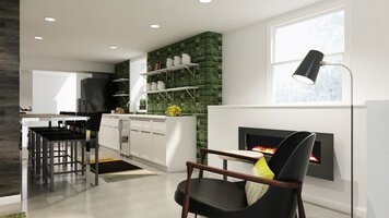 Online design Contemporary Combined Living/Dining by Ibrahim H. thumbnail