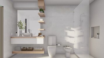 Online design Modern Bathroom by Lara D. thumbnail