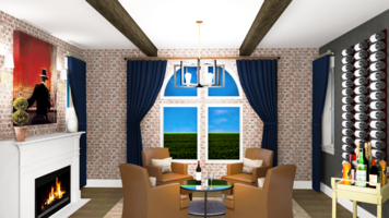 Online design Transitional Living Room by Melissa G. thumbnail