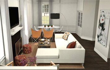 Online design Modern Living Room by Krystyna A. thumbnail