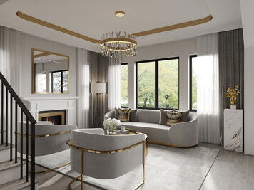 Online design Transitional Combined Living/Dining by Selma A. thumbnail
