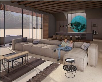 Online design Transitional Living Room by Rawan A. thumbnail