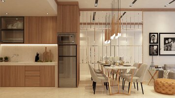Online design Contemporary Combined Living/Dining by Everlyn Z. thumbnail