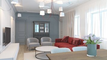 Online design Traditional Living Room by Irene K. thumbnail