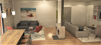 Online design Country/Cottage Combined Living/Dining by Shanthi O. thumbnail