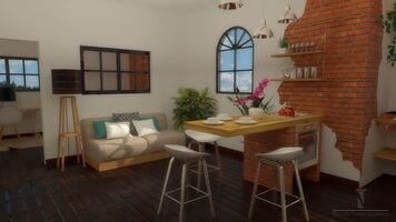 Online design Contemporary Combined Living/Dining by Nicolle E. thumbnail