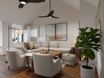 Online design Transitional Living Room by Maya M. thumbnail