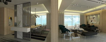 Online design Modern Combined Living/Dining by Farah H. thumbnail