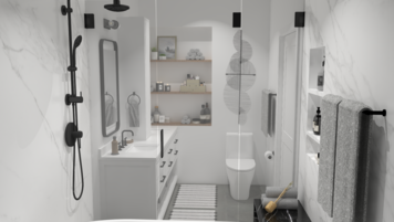 Online design Modern Bathroom by Amber K. thumbnail