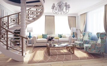 Online design Traditional Living Room by Luba K. thumbnail