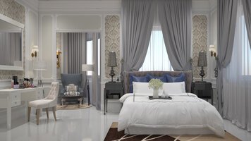 Online design Traditional Bedroom by Hiba N. thumbnail