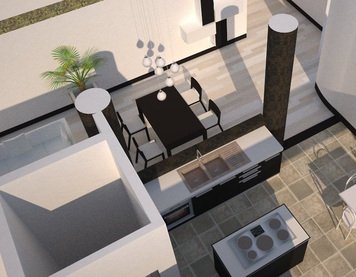 Online design Modern Combined Living/Dining by Chiara B. thumbnail