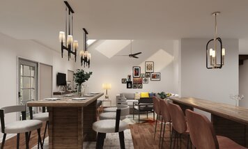 Online design Eclectic Combined Living/Dining by Aida A. thumbnail