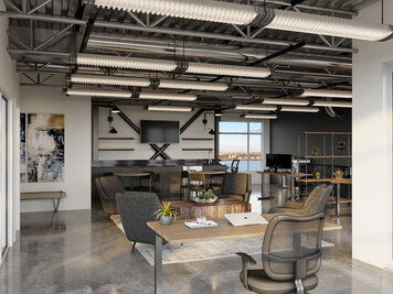 Masculine Open Concept Law Office