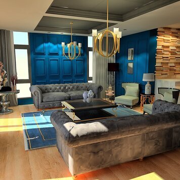 Online design Contemporary Living Room by Ahmed E. thumbnail