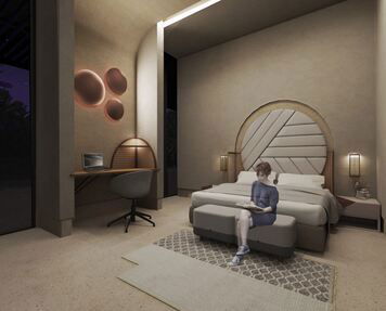 Online design Transitional Bedroom by Rawan A. thumbnail