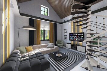 Online design Contemporary Living Room by Olga S. thumbnail