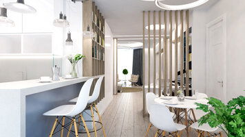 Online design Modern Combined Living/Dining by Rajna S. thumbnail