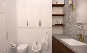 Online design Transitional Bathroom by Christina N. thumbnail