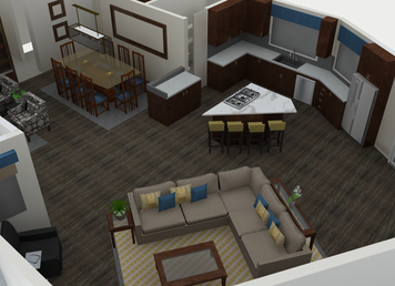Online design Contemporary Combined Living/Dining by Ellen B. thumbnail