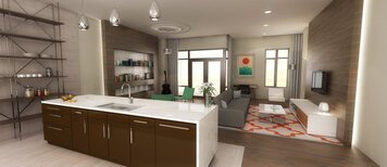 Online design Modern Combined Living/Dining by Kerry Z. thumbnail